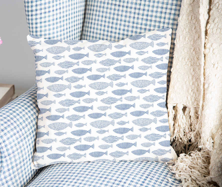 Cuscino sanitario pesci blu