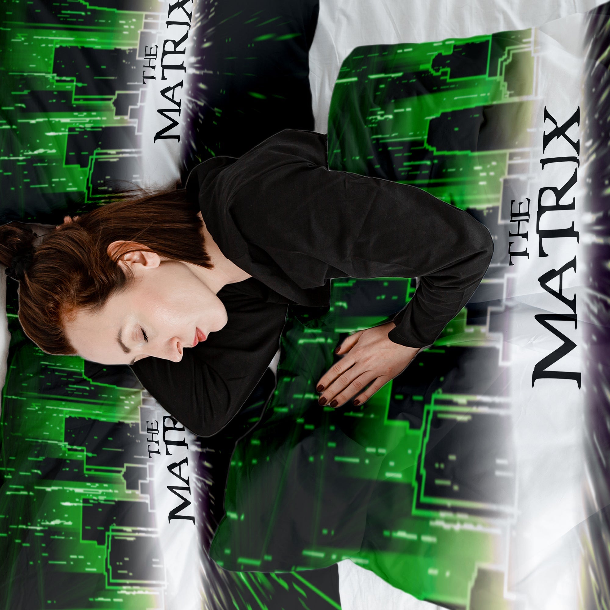 Originele therapiedeken - katoenen hoes stad The Matrix