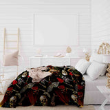 Original therapy blanket - cotton cover Halloween skeleton