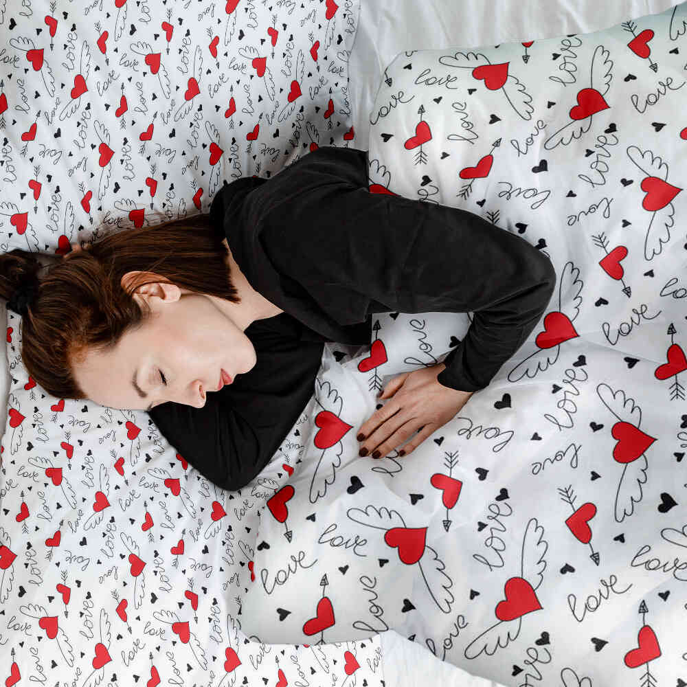 Couverture thérapeutique originale - Housse en coton L'amour donne des ailes