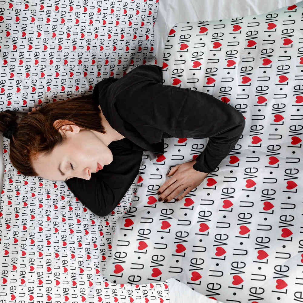 Original therapy blanket - cotton cover white Love U