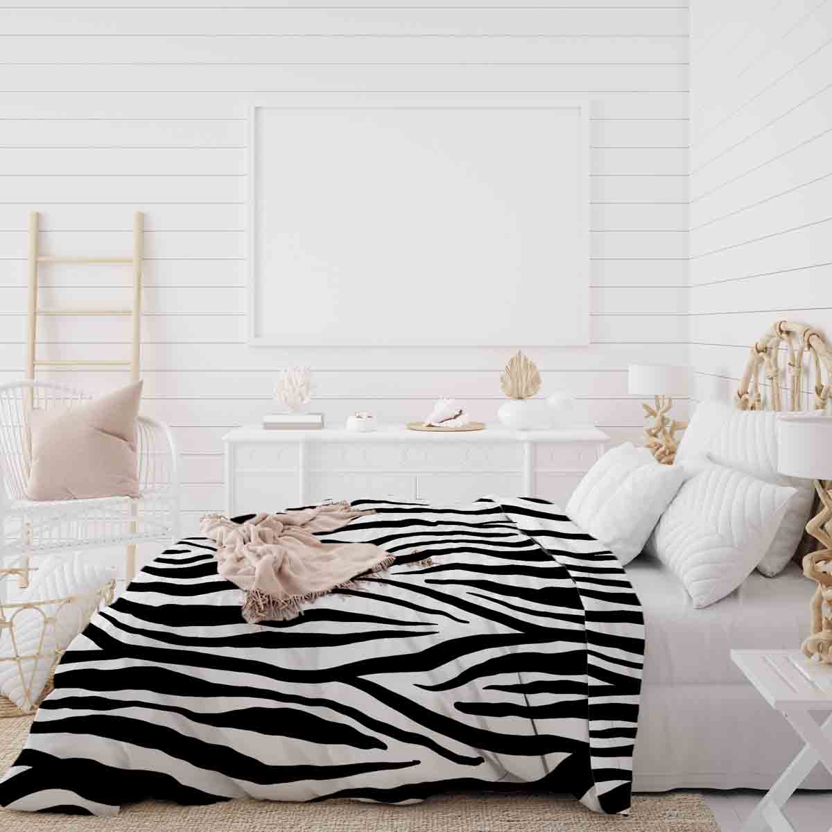 Originele therapiedeken - katoenen hoes zebraprint