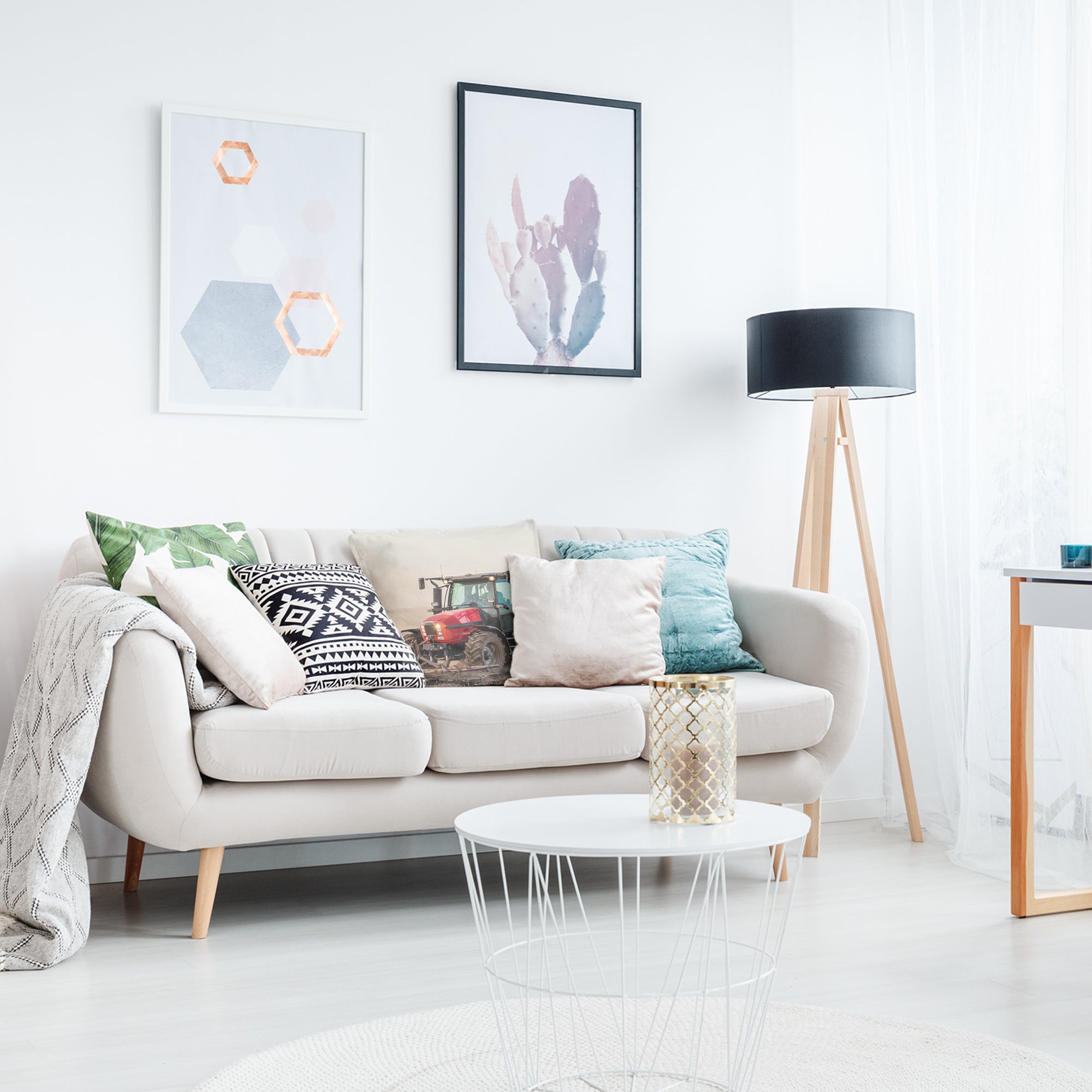 Gezondheidskussen met grote tractor