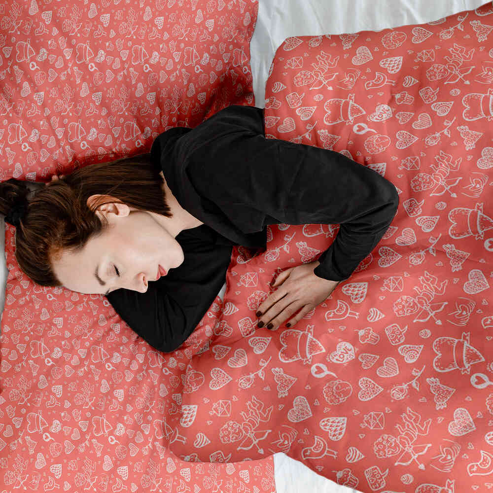 Copertura in cotone per coperta termica Amore e freccia dell'amore