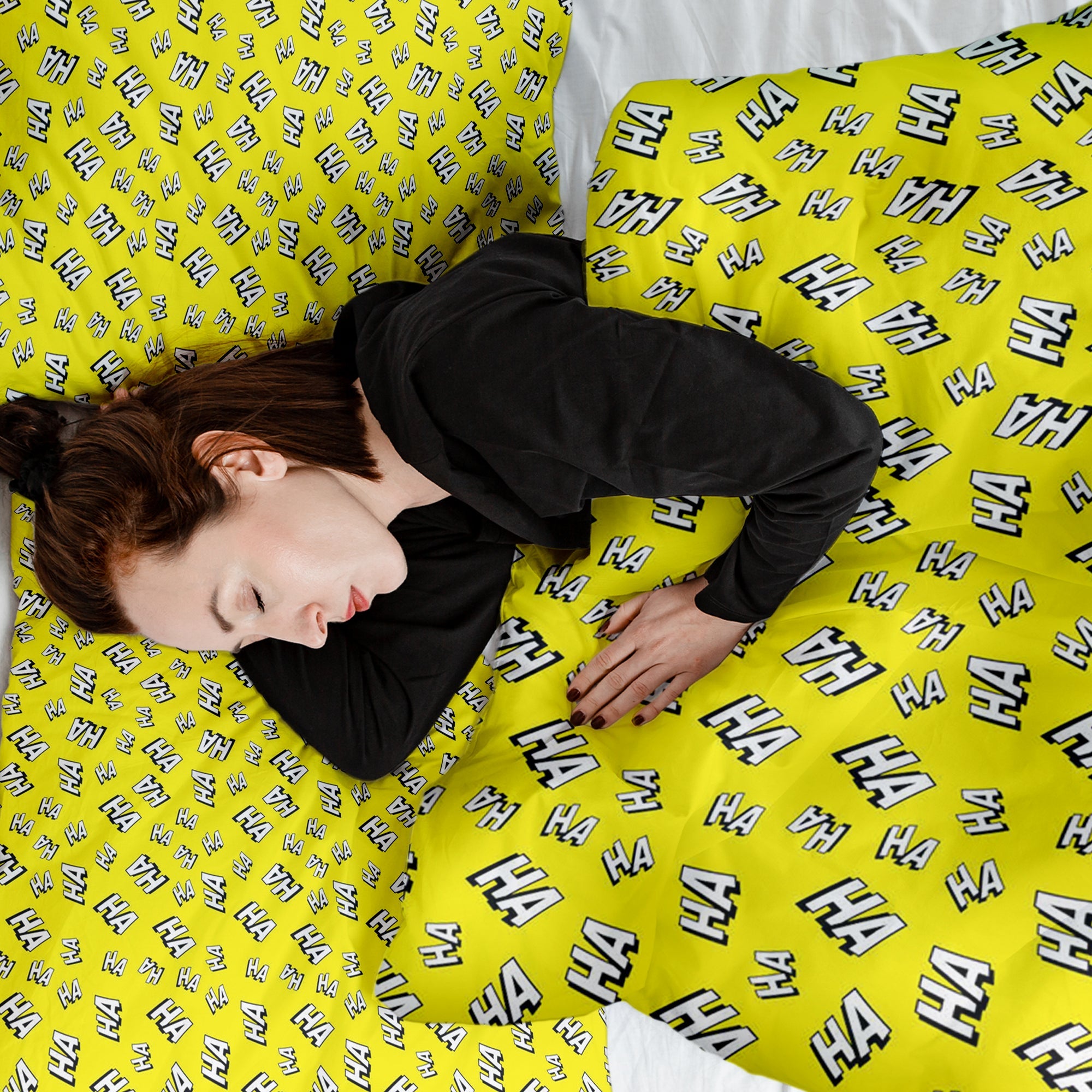 Therapy blankets bedding set yellow Ha Ha