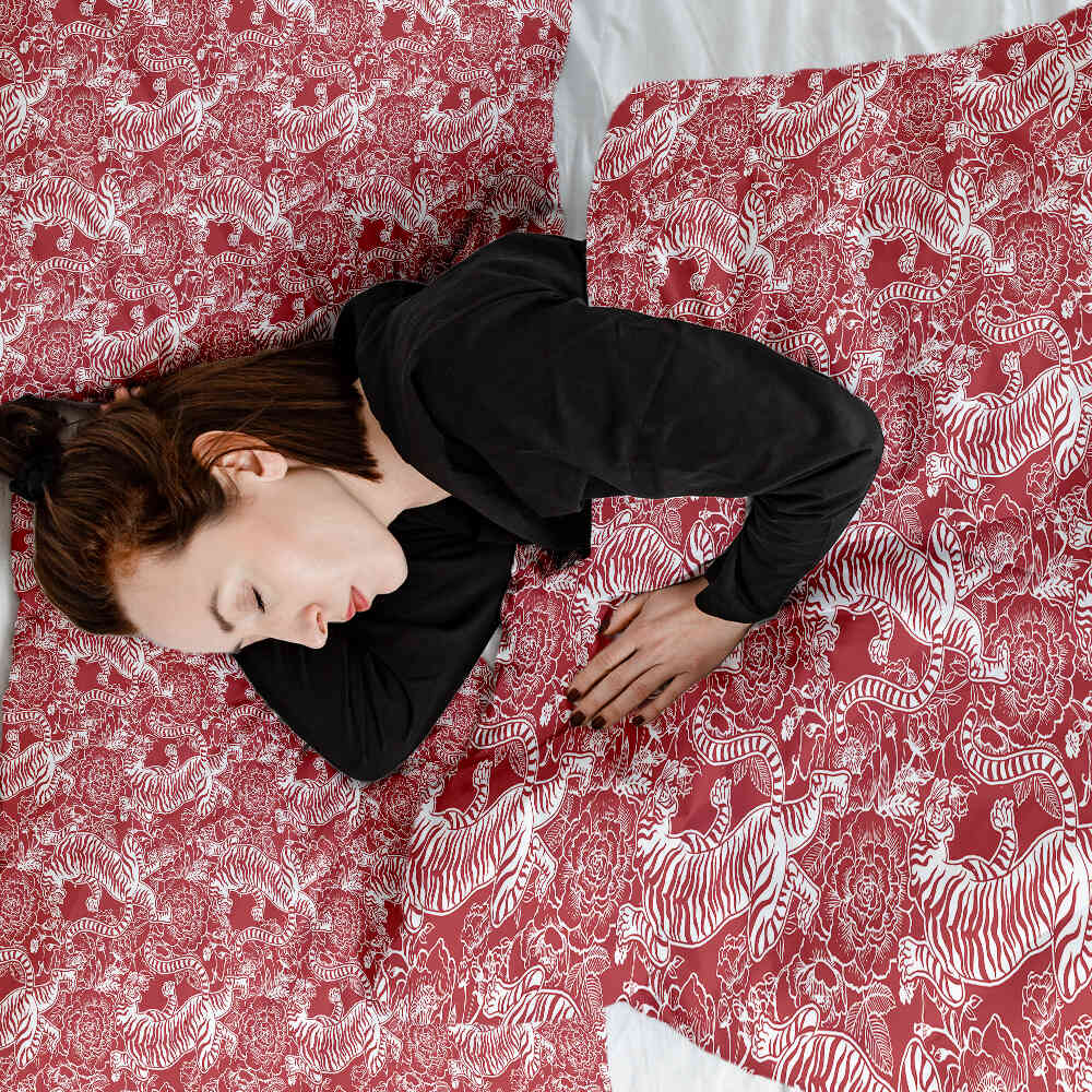 Therapy blankets bedding set Chinese tiger