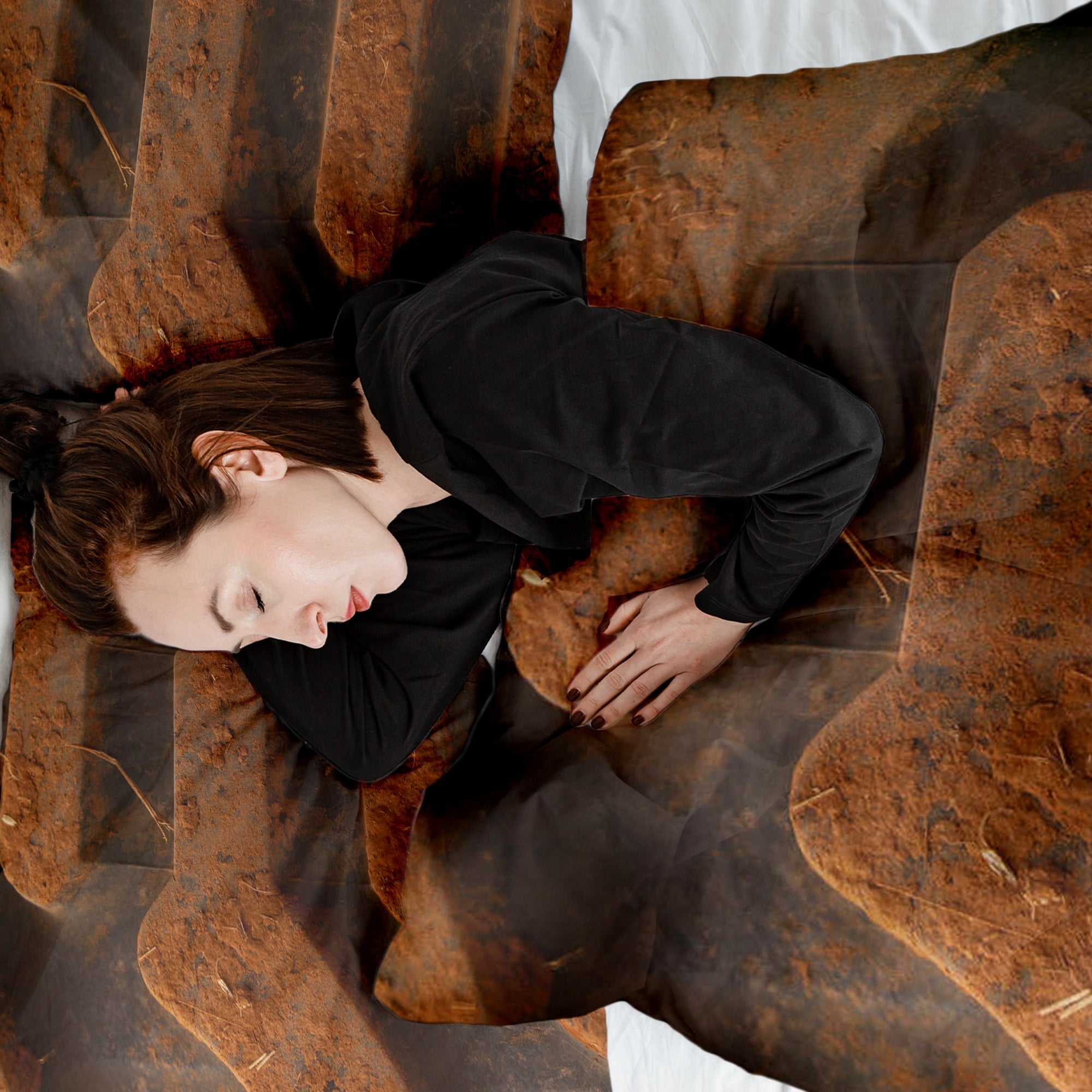 Therapy blankets bedding set brown earth