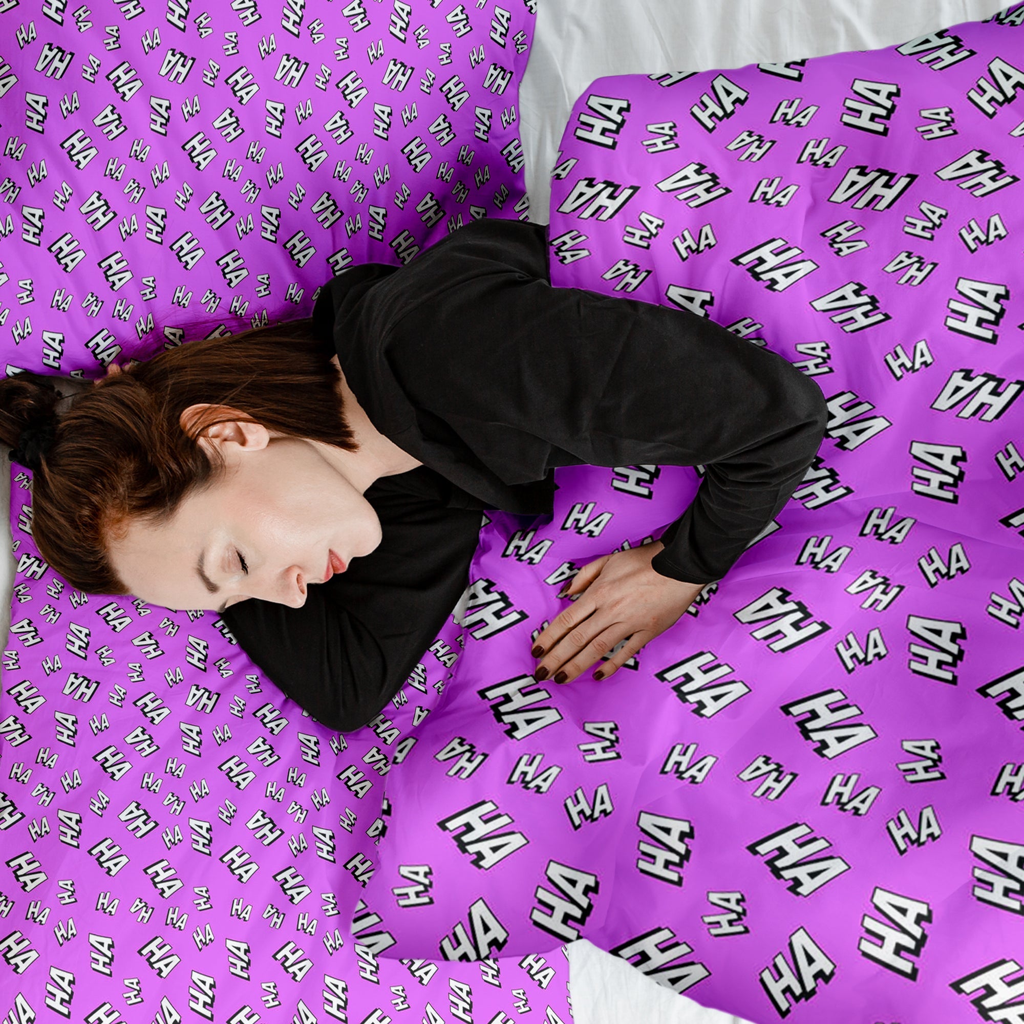 Set de ropa de cama con manta terapéutica Ha Ha Ha