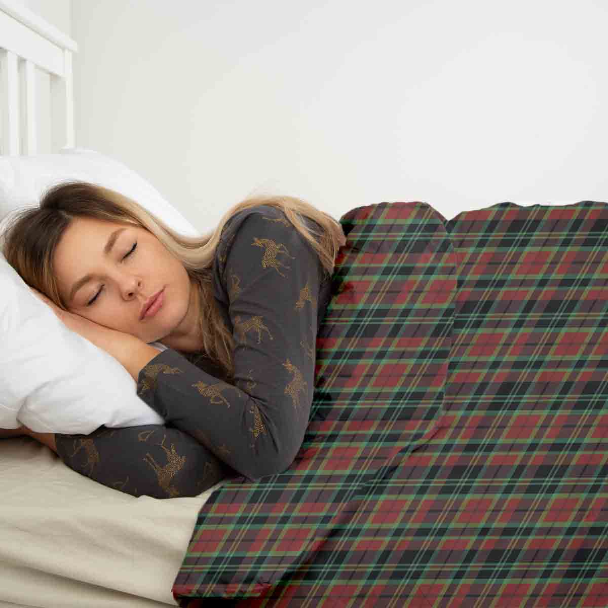 Therapy blankets bedding set Christmas checkered