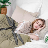 Original therapy blanket - cotton cover yellow with dragonfly