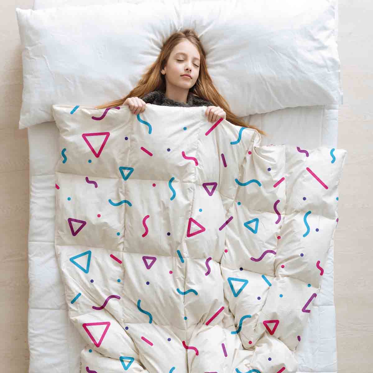 Juego de ropa de cama con mantas terapéuticas y muchas formas