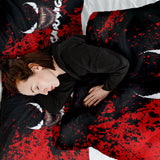 Set di biancheria da letto con coperta terapeutica nero volto jolly