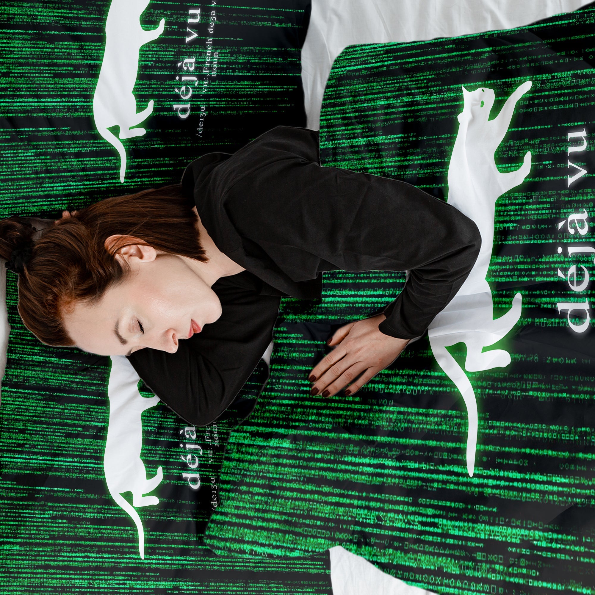 Therapy blankets bedding set green déjà-vu