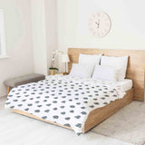 Original therapy blanket - cotton cover white with little trees
