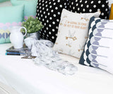 Health pillow white with flying key