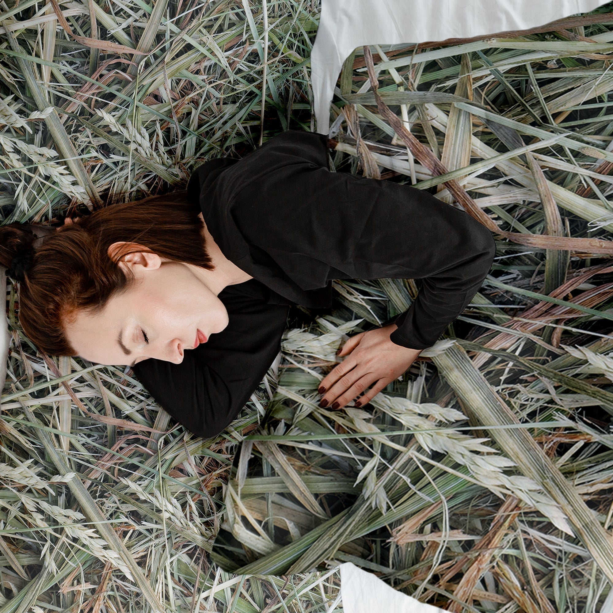 Therapy blankets bedding set white with straw