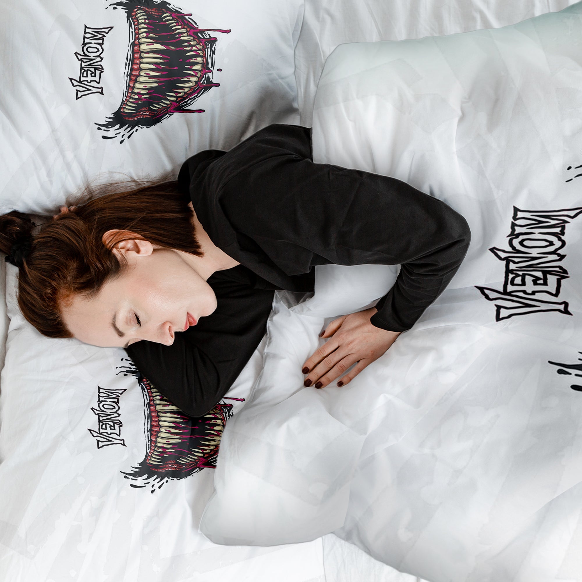 Therapy blankets bedding set white Venom