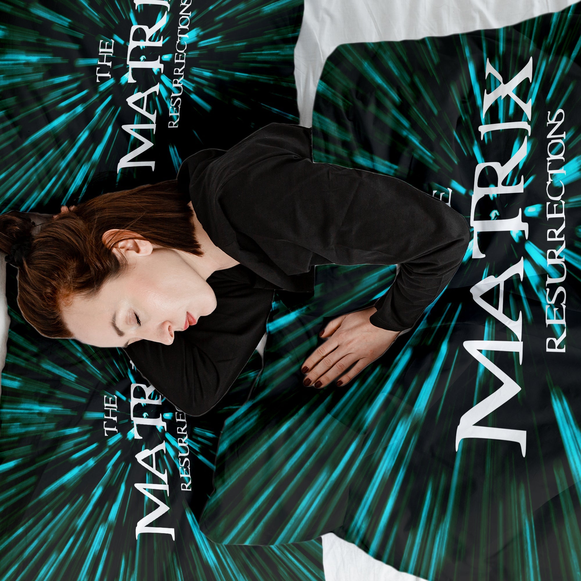 Therapiedekens beddengoedset met The Matrix opschrift