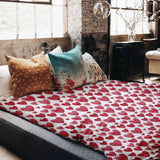 Original therapy blanket - cotton cover red hearts