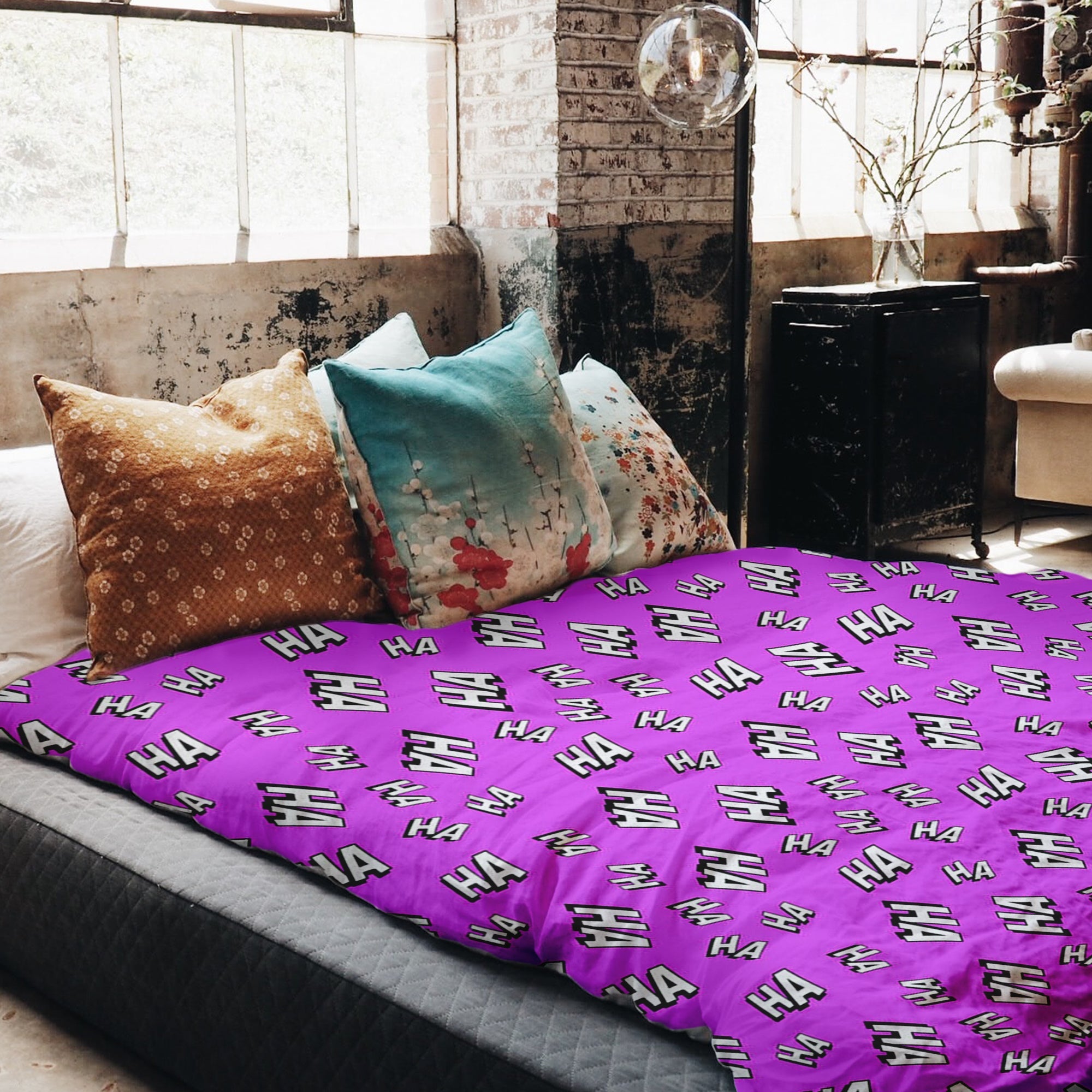 Set de ropa de cama con manta terapéutica Ha Ha Ha