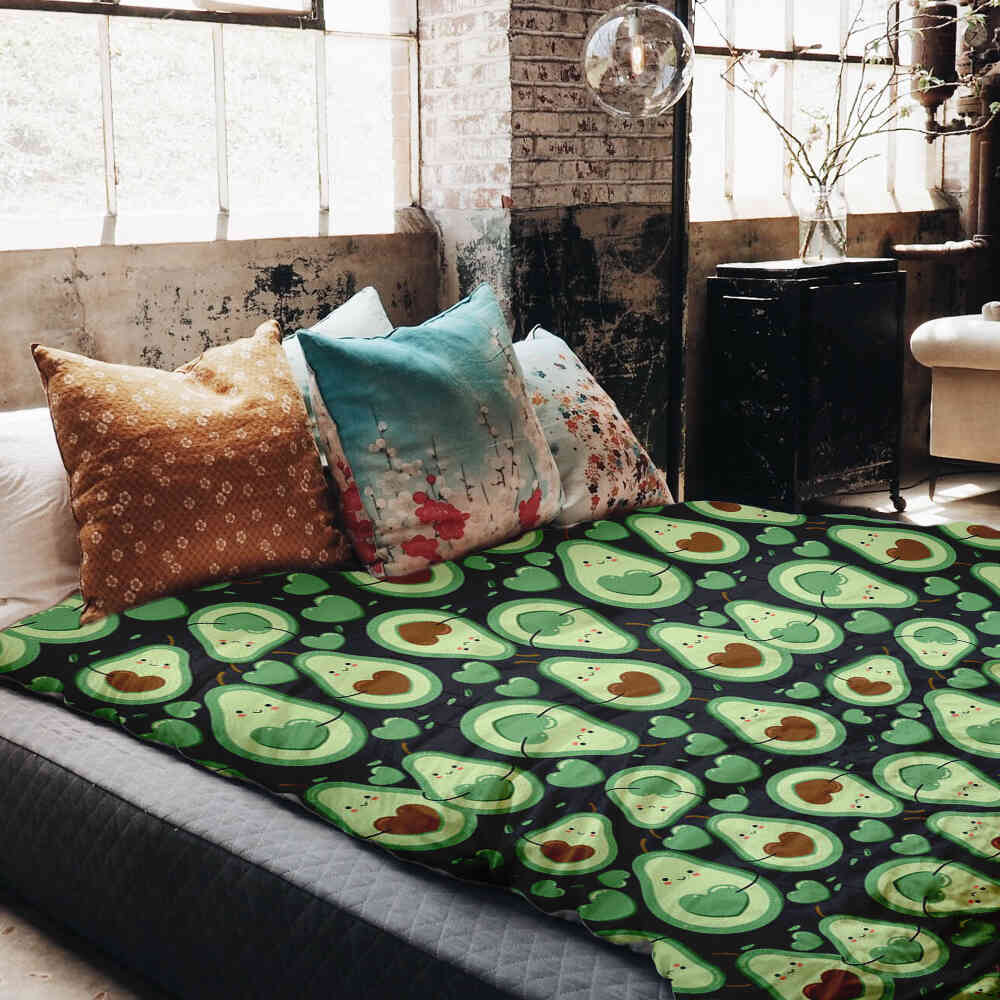Manta terapéutica original - Funda de algodón Aguacates verdes
