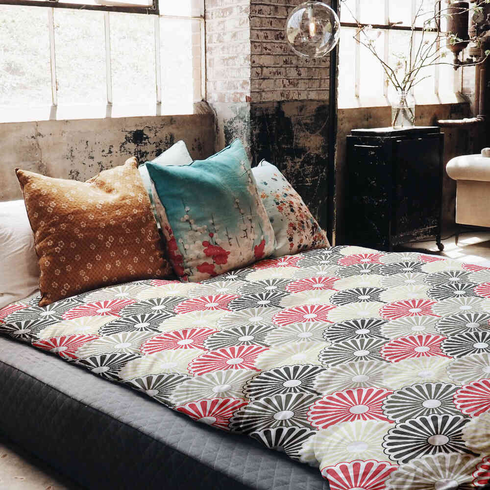 Therapy blankets bedding set colorful abstract flowers