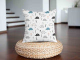 White health pillow with hedgehog