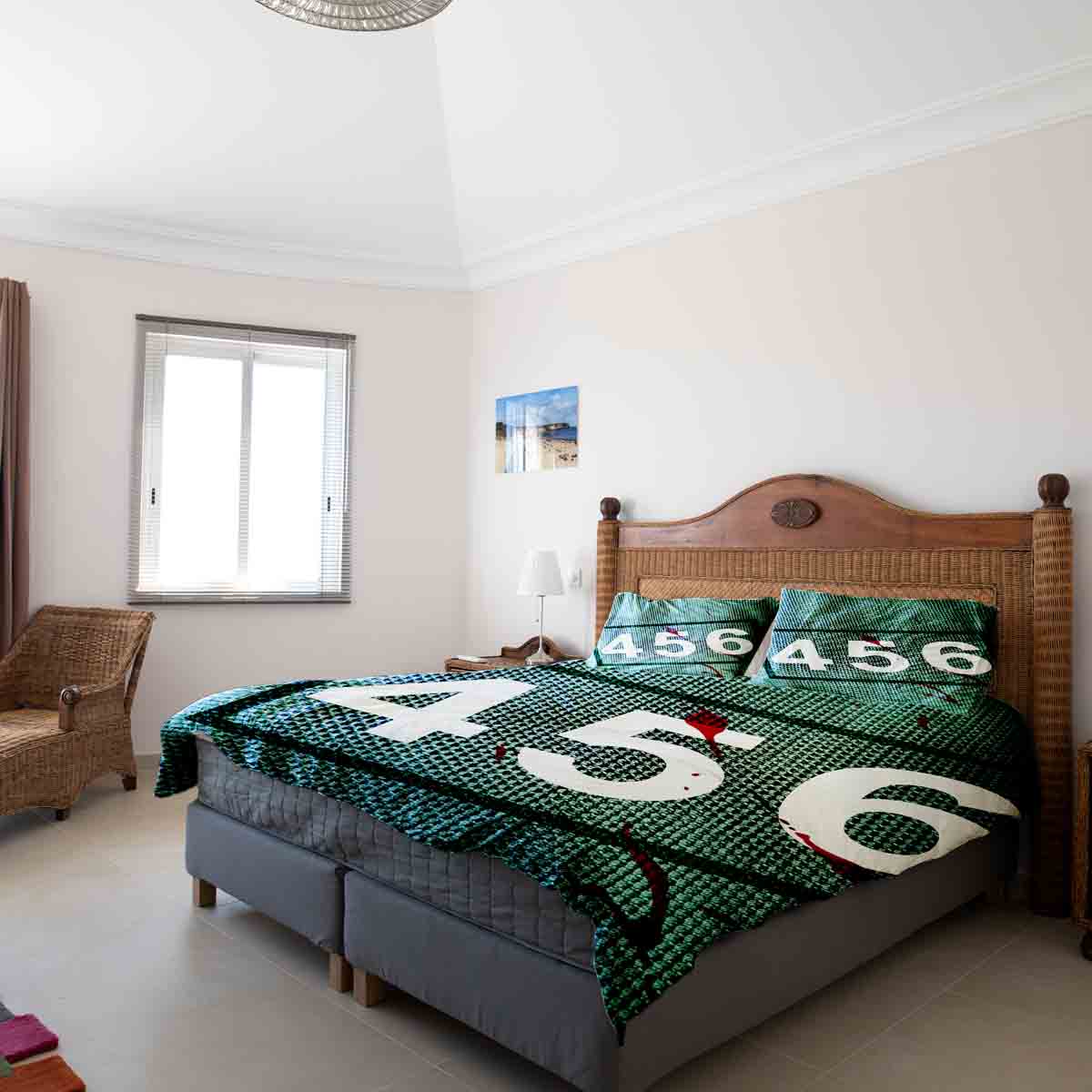 Therapy blankets bedding set green 456