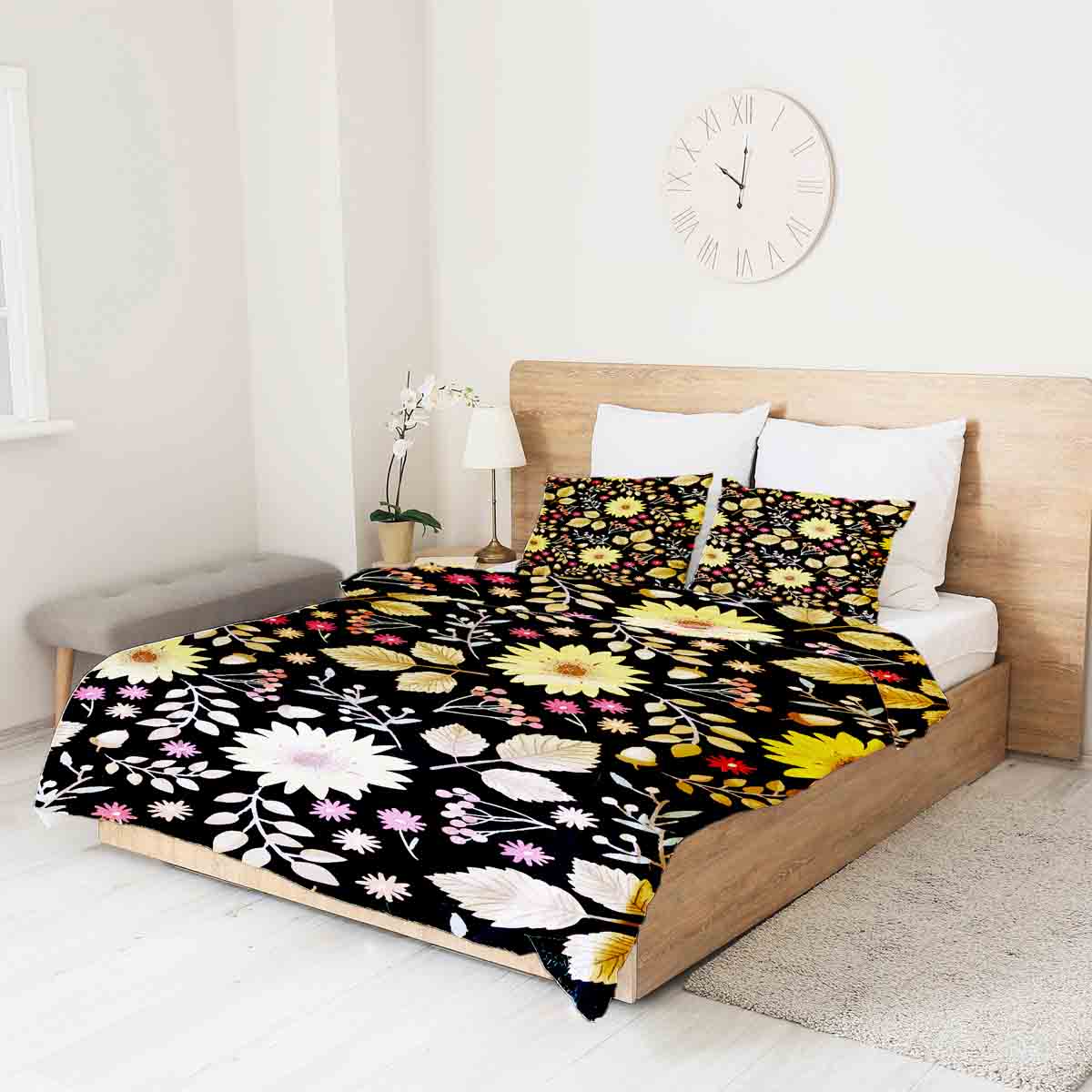 Therapy blankets bedding set with sunflower