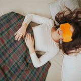 Set de ropa de cama con manta terapéutica y cuadros navideños