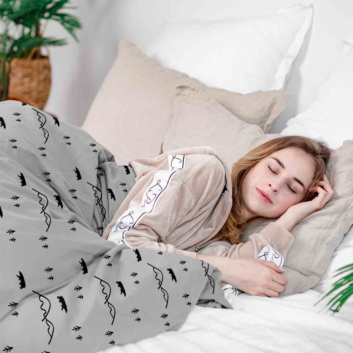 Set di biancheria da letto con coperta terapeutica Foresta in Canada