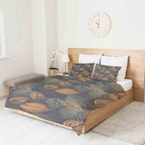 Original therapy blanket - cotton cover autumn leaf motif