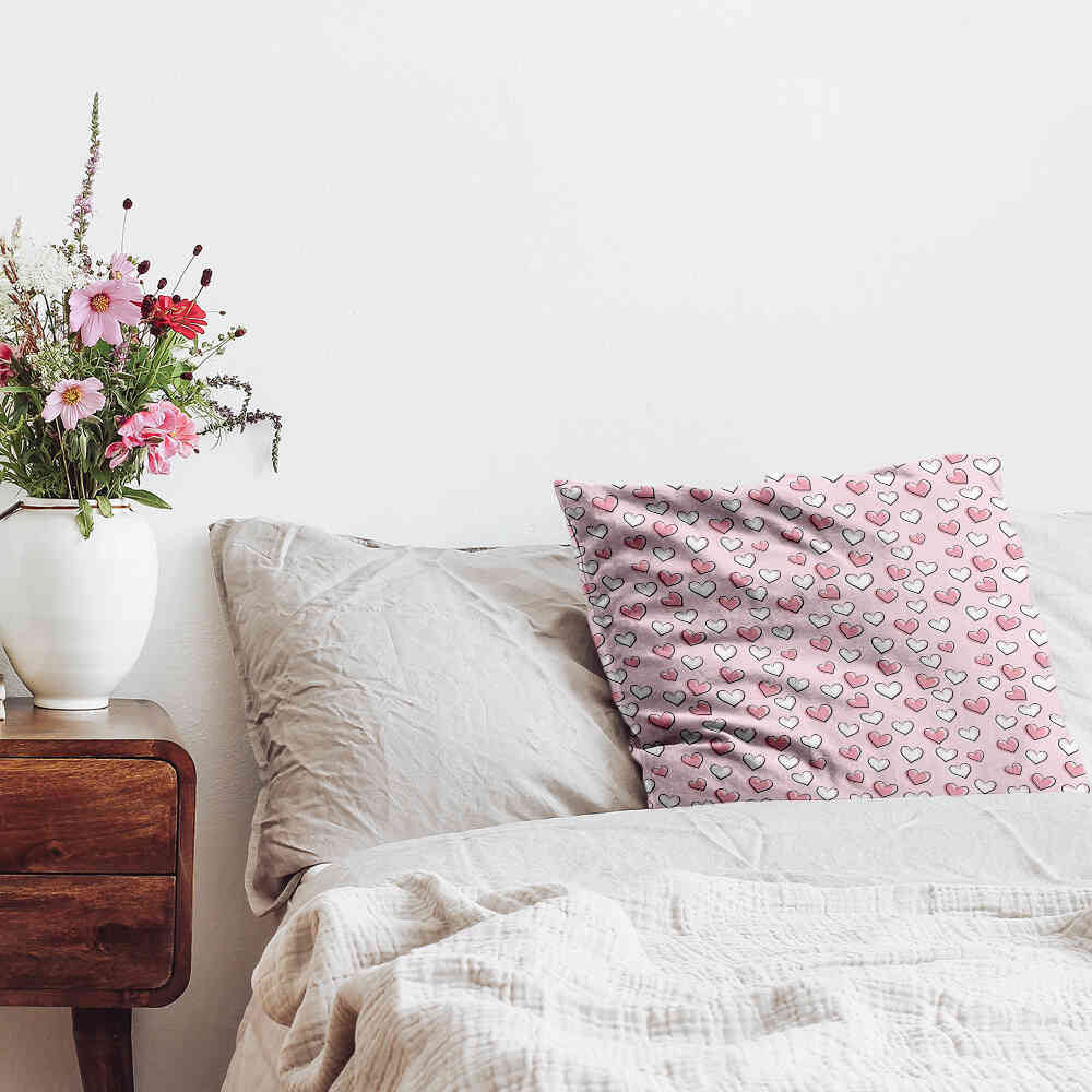 Almohada de salud con dulces corazones