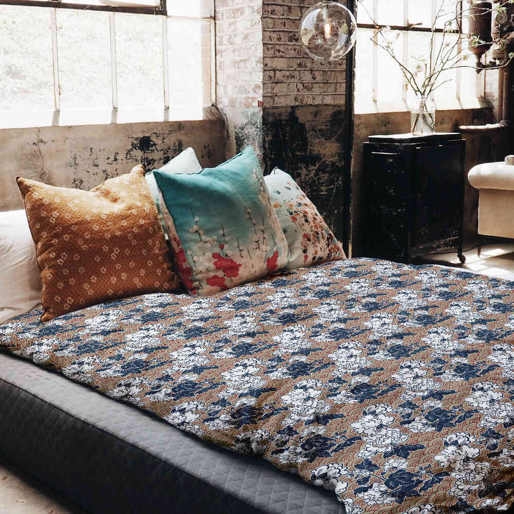 Therapiedekens beddengoedset met bloemen