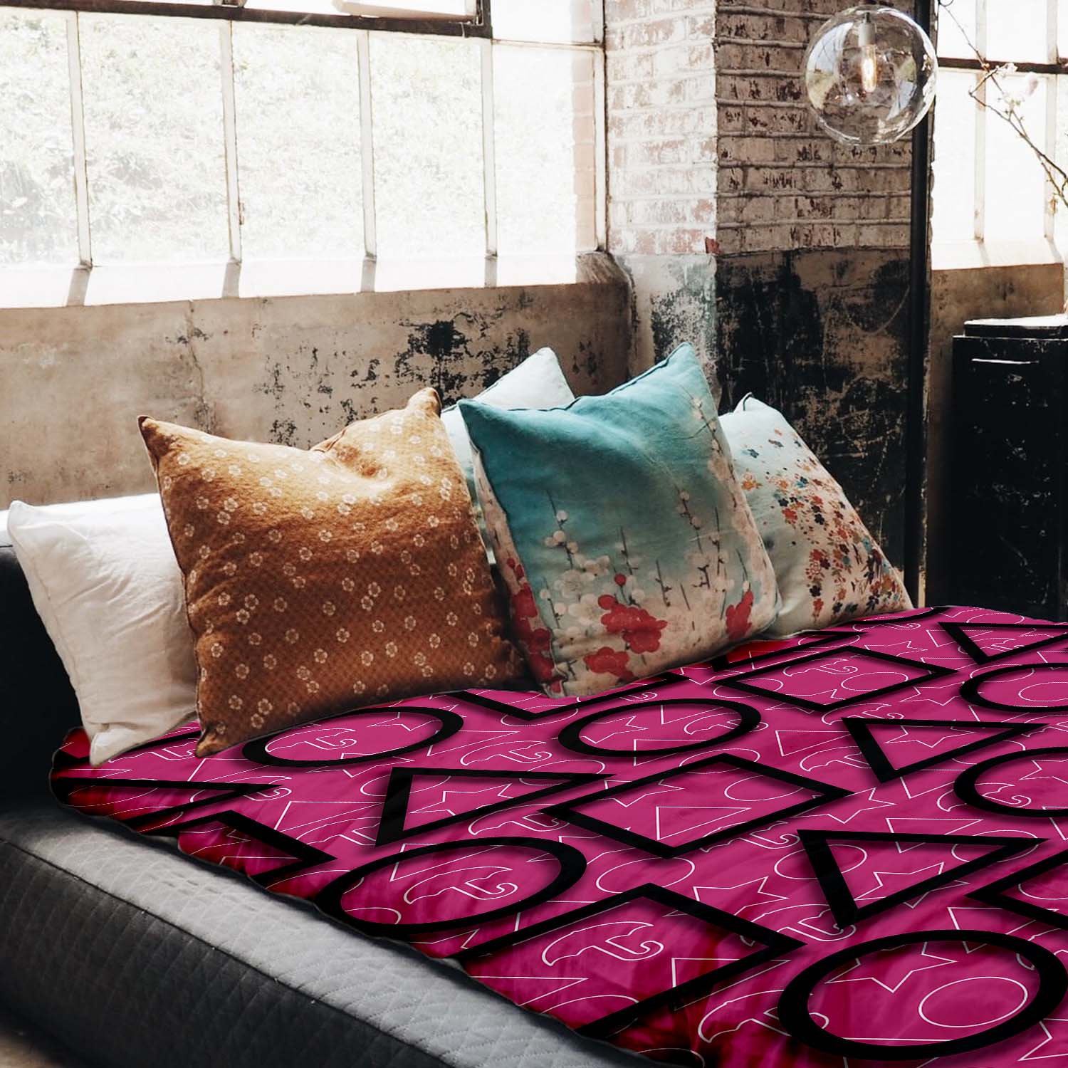 Therapy blankets bedding set Pink Squid