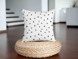 Health pillow white with black triangles