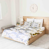 Therapy blanket bedding set with pink aster flowers