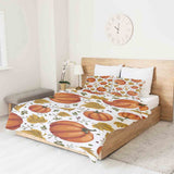 Original therapy blanket - cotton cover white with large pumpkins