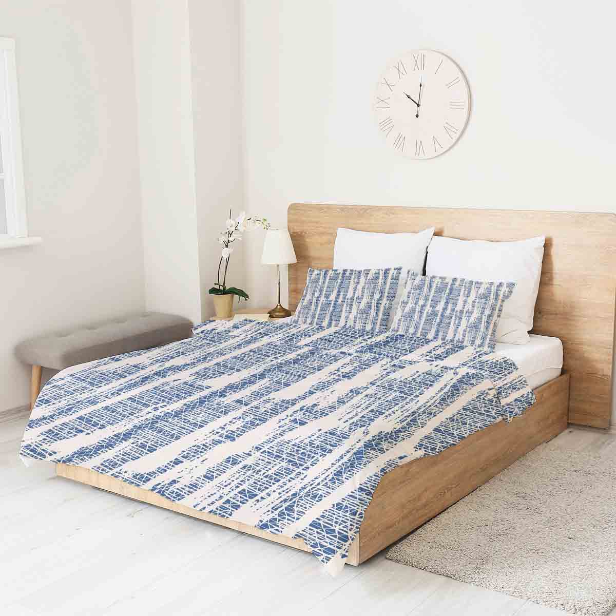 Original therapy blanket - cotton cover with blue pattern