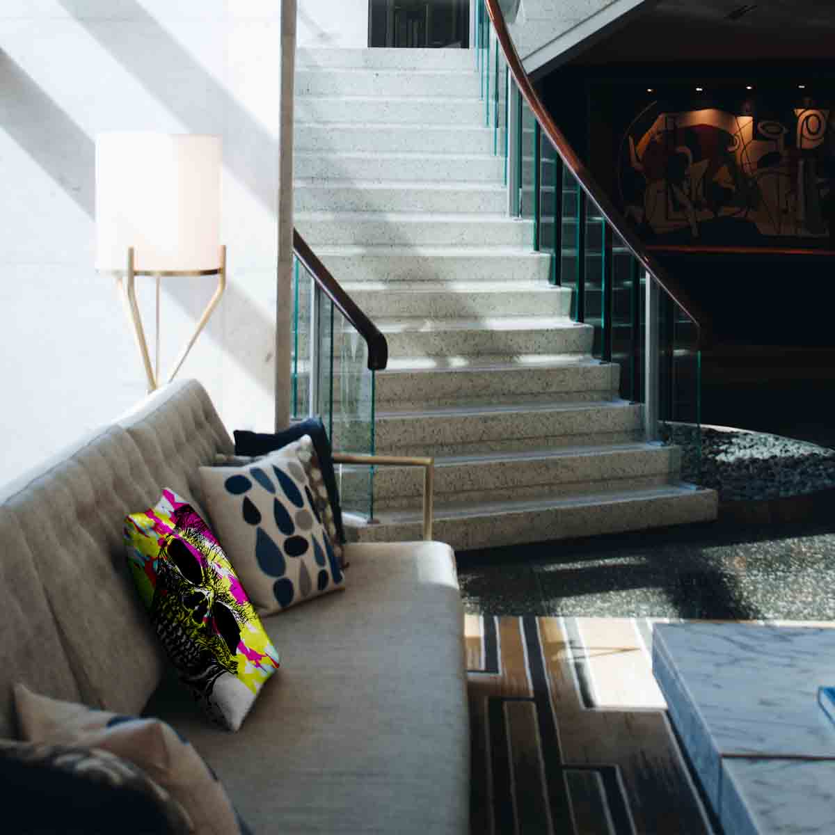 Gezondheidskussen Doodskop Kleurrijk