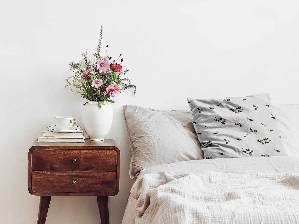 Health Pillow White Mistletoe Branches