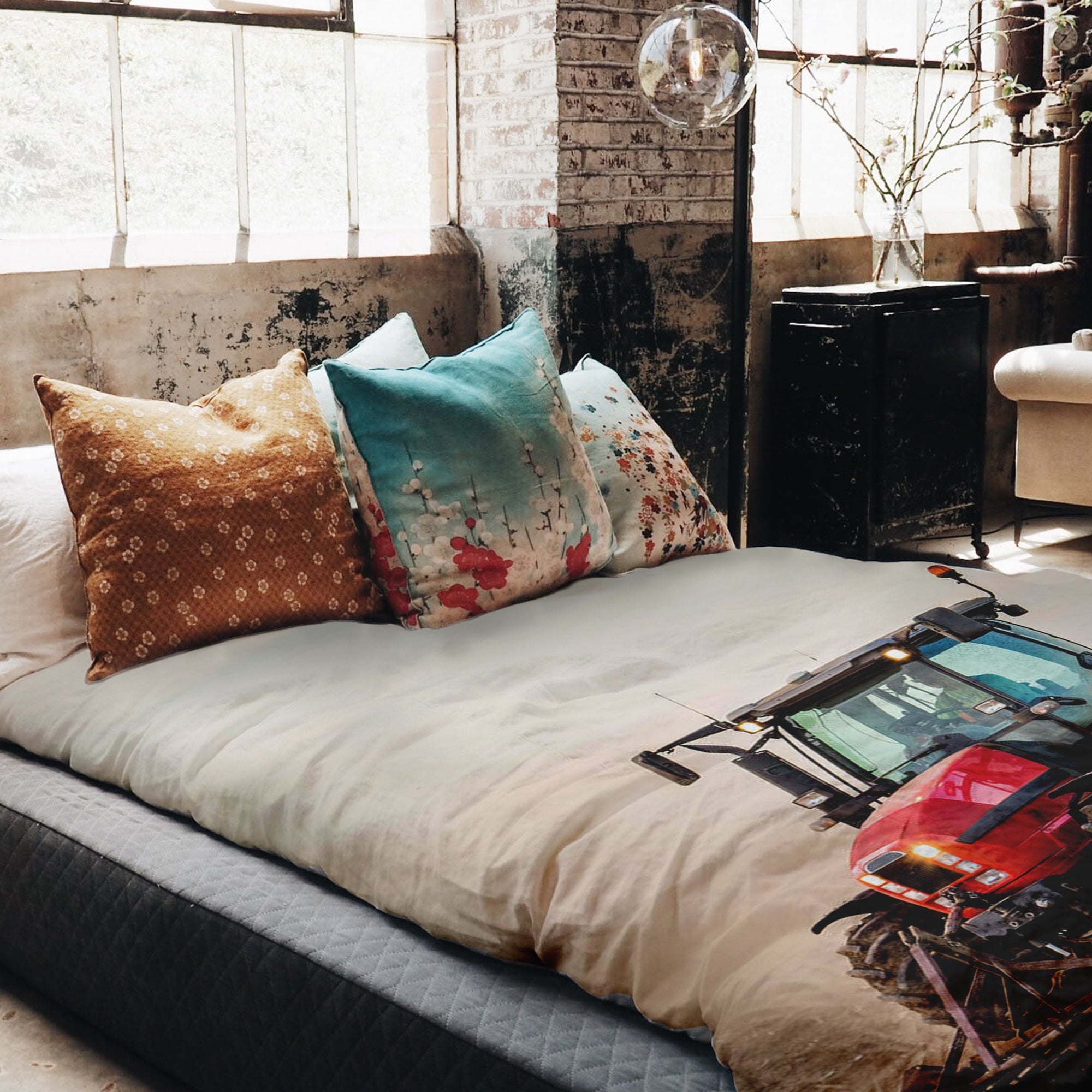 Therapiedekens beddengoedset met grote tractor