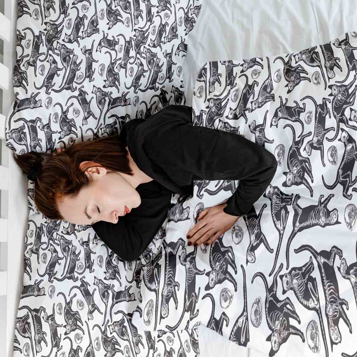 Therapy blankets bedding set Halloween cat