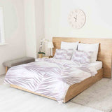 Original therapy blanket - cotton cover white with purple leaves