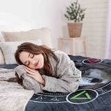 Original therapy blanket - cotton cover gray with wolf