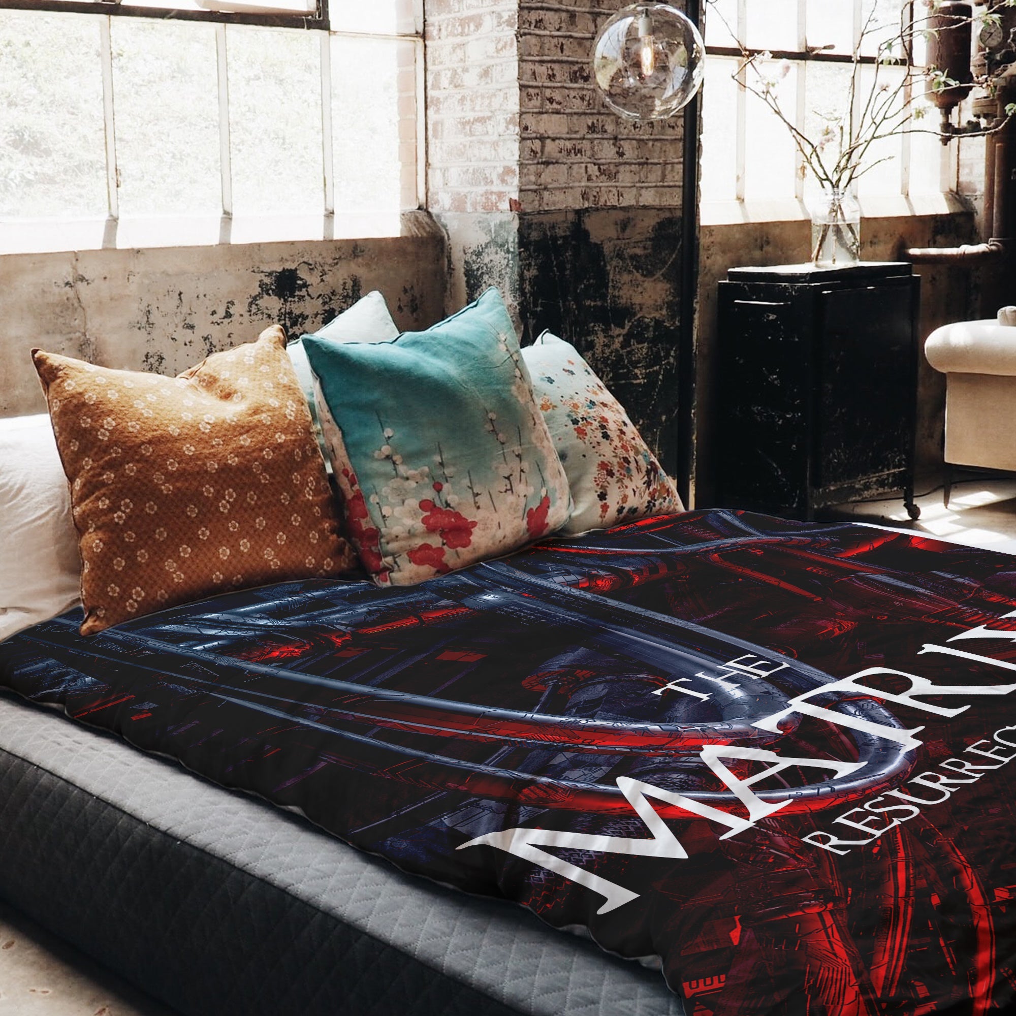 Therapy blankets bedding set red The Matrix