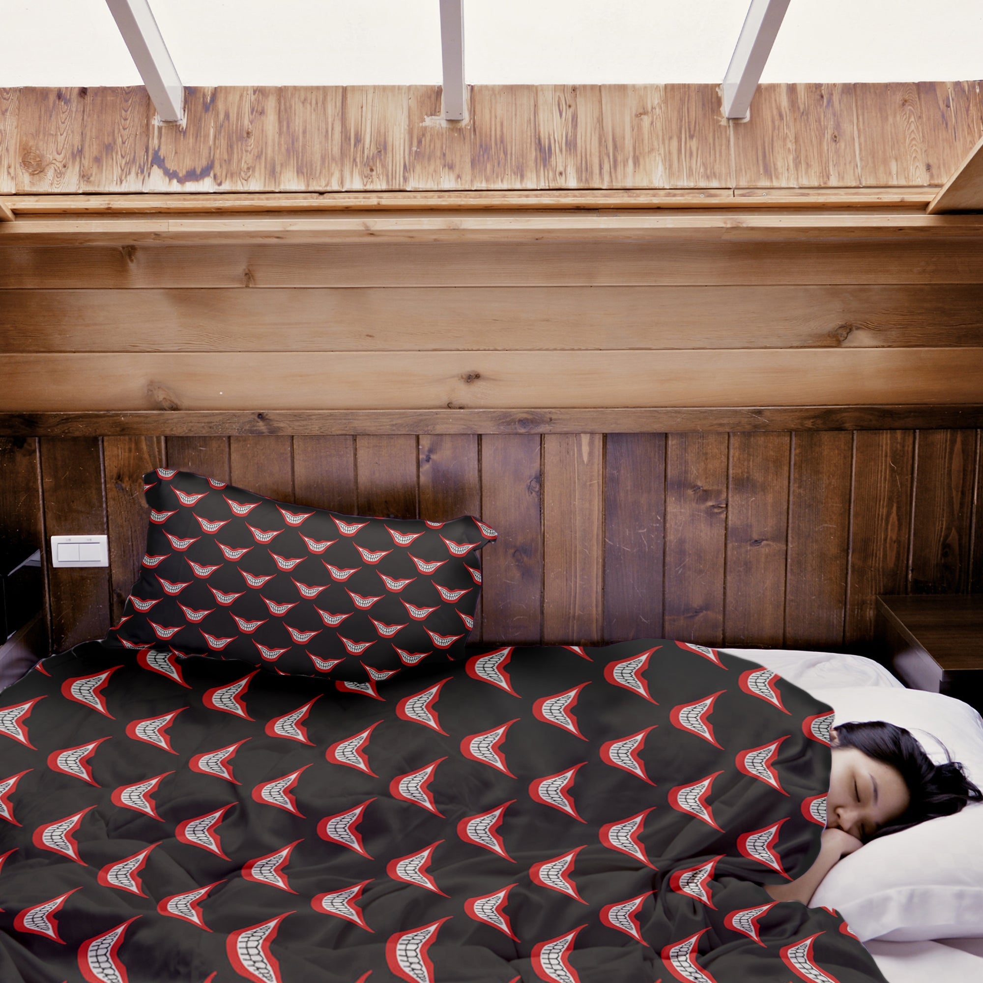 Therapiedekens Beddengoed Set Grijnzende Mond