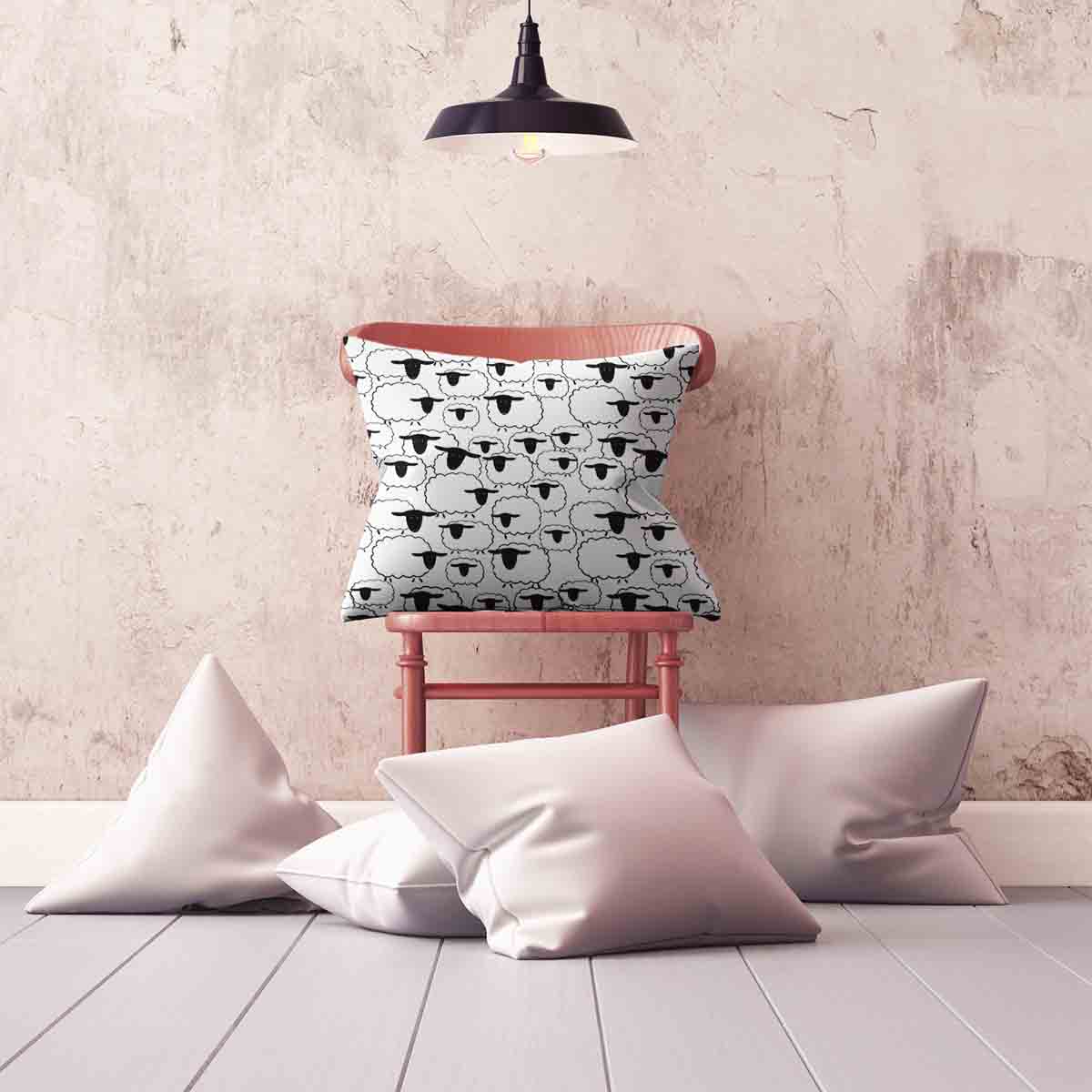 Health Pillow White with Sheep