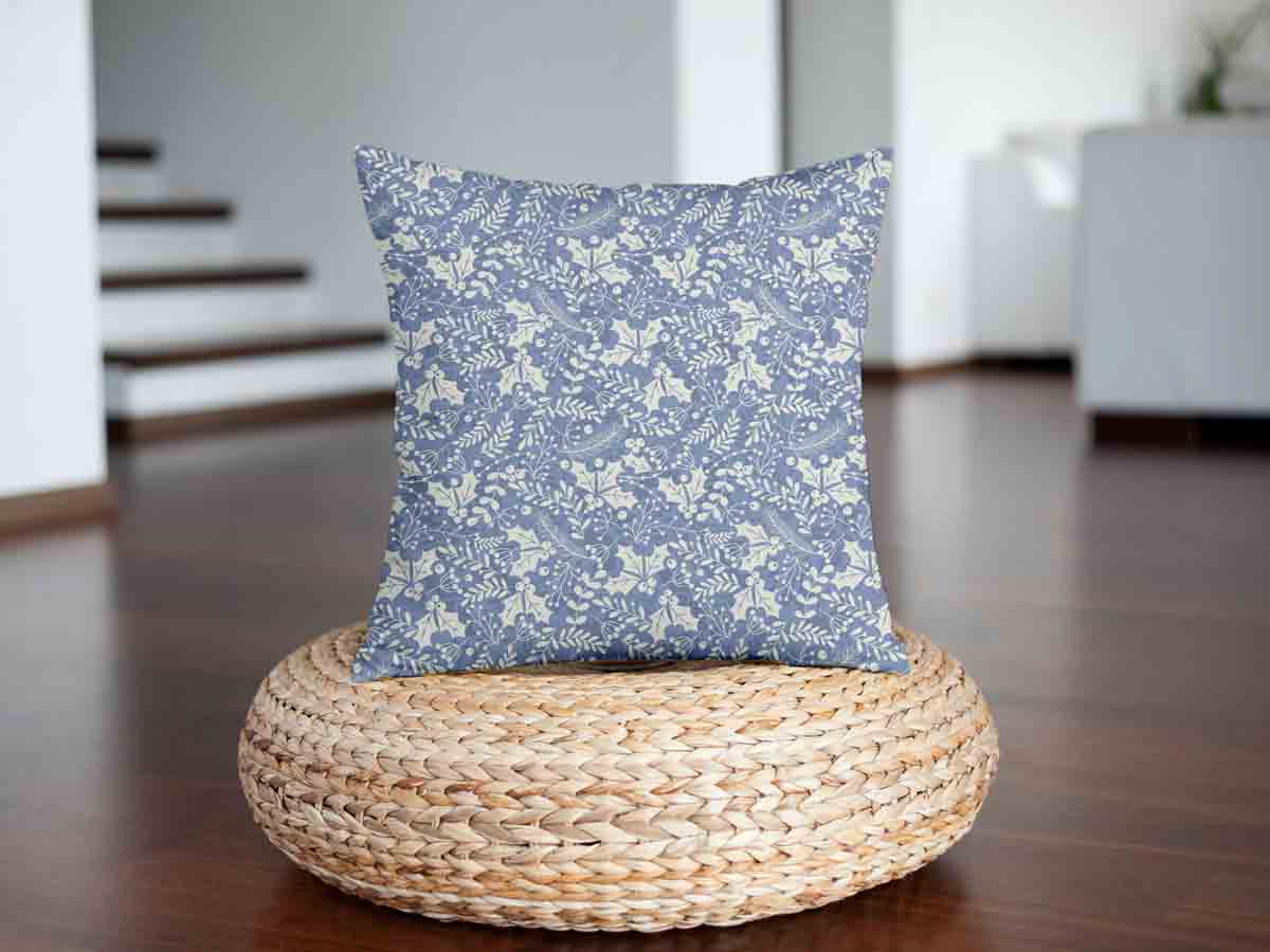 Cuscino salute blu Natale