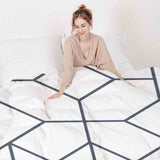 Original therapy blanket - cotton cover white with black pattern